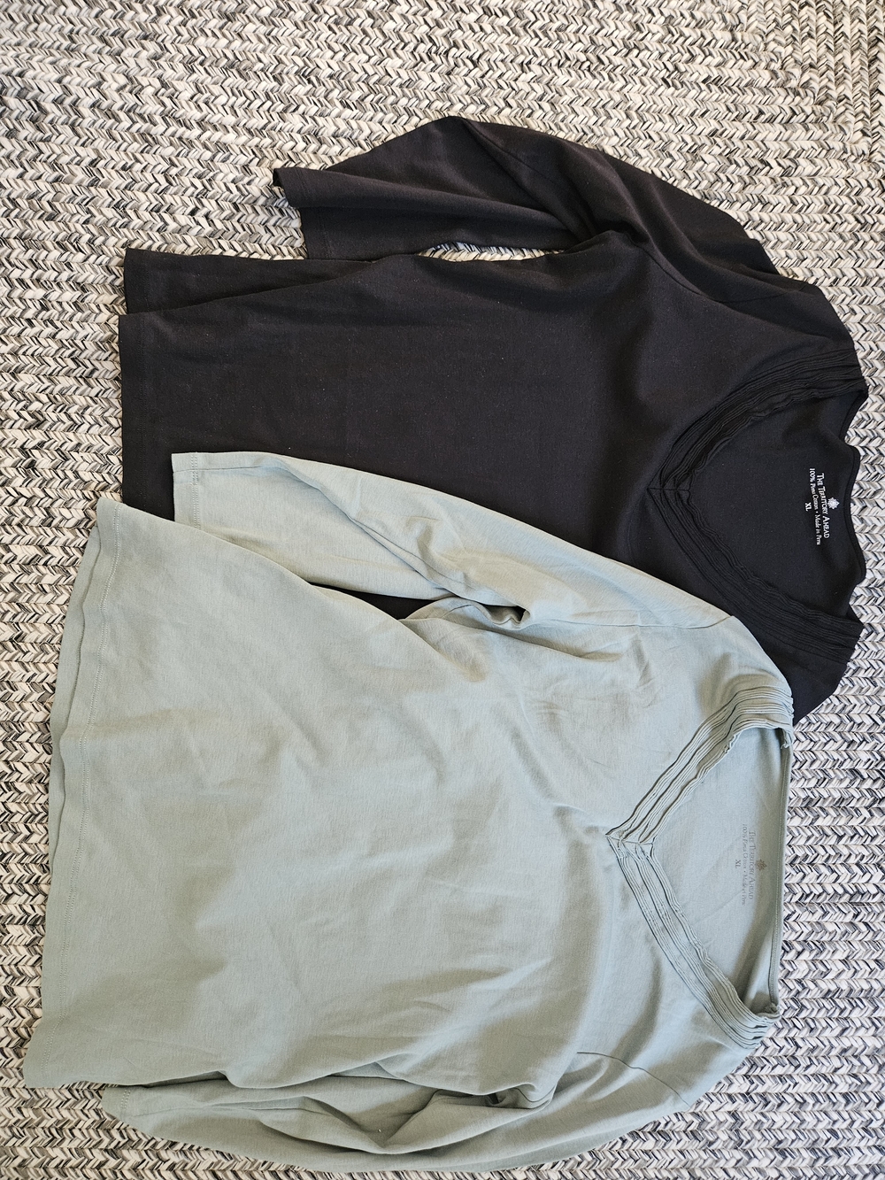 2 The Territory Ahead Sage Green Cotton V-Neck Tops